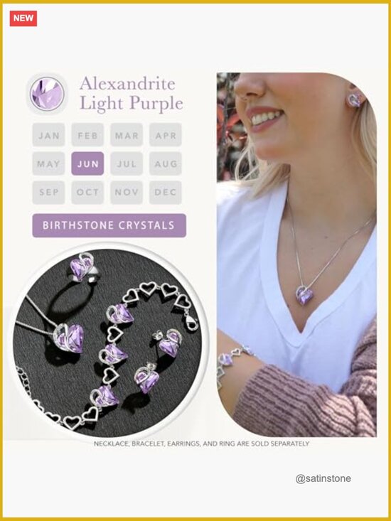 Amazon.com: Earrings for Women,Infinity Love Heart Austria  Infinity Love Heart Stud Earrings, Birthstone Crystal, Silver Plated